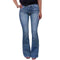 Zip Fly Mid Waist Bootcut Jeans