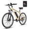 Electric Mountain Bike for Adults, 26" Tires, 350W Brushless Motor, 40 Miles Commuting Range, Front Fork Suspension, Shimano 7 Speed, EB5 Khaki