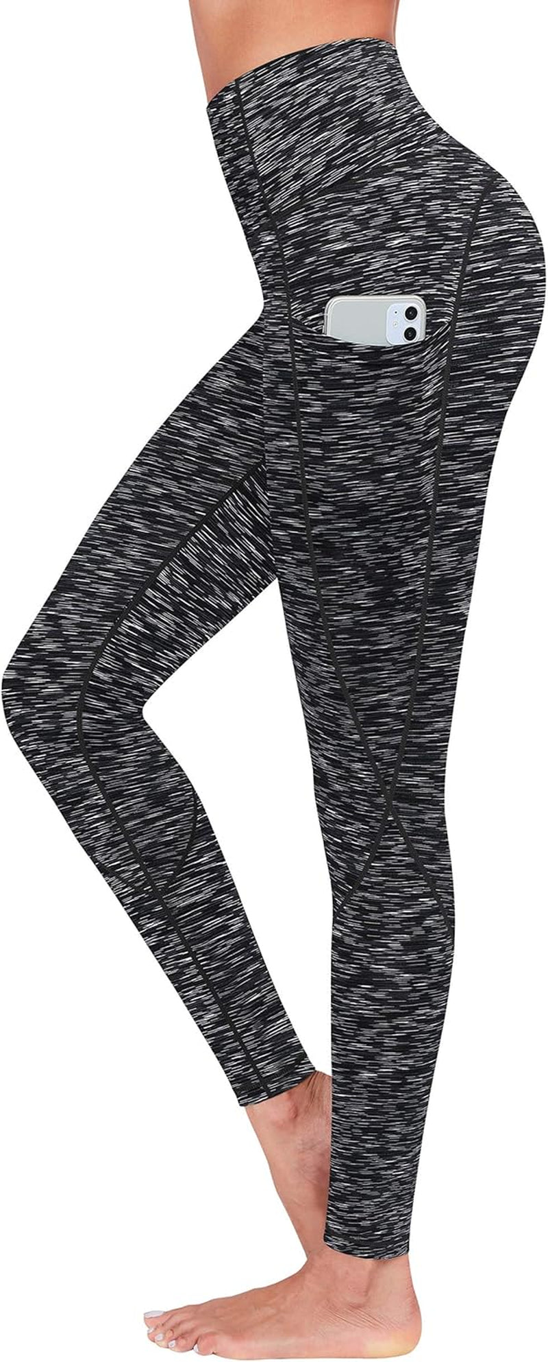 High Waist Yoga Pants, Yoga Pants with Pockets for Women Tummy Control 4 Ways Stretch Leggings