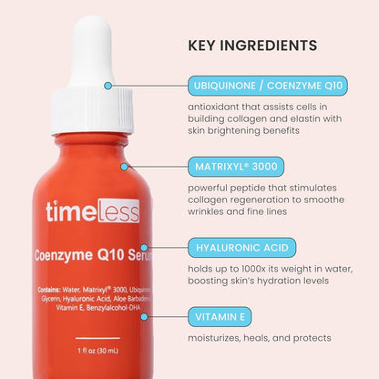 Coenzyme Q10 Serum - Skin Care Serum for Smoothing Skin - Fragrance-Free Coenzyme Q10 Serum with Hyaluronic Acid - Antioxidant Serum for Skin Care - 1 Oz