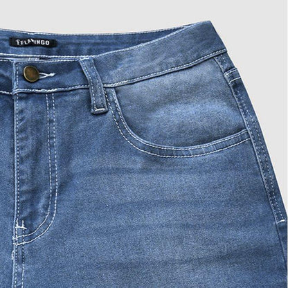 Zip Fly Mid Waist Bootcut Jeans